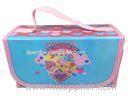 Rose Girls Pencil Case Pouch Pvc Foldable Bag With 900D Material Handle