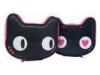 Double Sided Pencil Box Panit Case Filled Stationery Lovely Mini Black Cat Shaped
