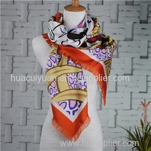 Custom Design 100% Pure Silk Twill Scarf