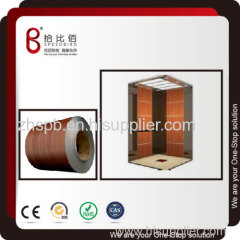 Luxurious PVC Film laminate steel sheet used to manufacture elevator cabin panels