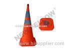 Collapsible Reflective Orange PVC Road Traffic Cone With Light