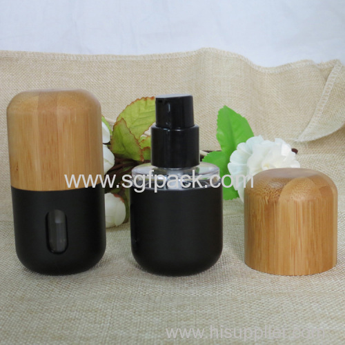 bamboo cosmetics pack 1 oz capacity 30ml liquid foundation bottle with bamboo cap