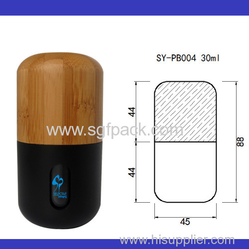 bamboo cosmetics pack 1 oz capacity 30ml liquid foundation bottle with bamboo cap