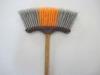 Durable Plastic Brooms Curved End Scrub Brush PVC Sweeping Brooms stiff bristle