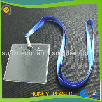 PVC Plastic Pocket Wallet ID Badge vinyl id card holder