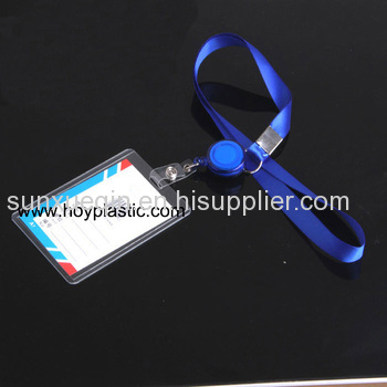 ziper lock pvc badge holder and vinyl id card pouch