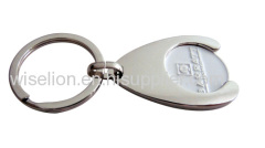 custom zinc alloy metal trolley coin holder token keychain 4