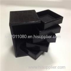 Black Square Leather Cosmetic Cases
