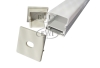 Square profile led strip plastic cover for ceiling or pendant lamp