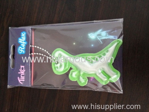 dinosaur shape reflective pendant for safety and for bag decoration