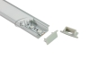 Deep aluminium led strip profile with flange for led strip