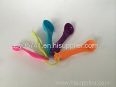 New arrival Cute 5 Piece/set Coloured Plastic Measuring Spoon Set