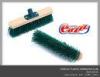 Garden Broom Green PP Screw Wooden Block Durable Push Broom 30cm