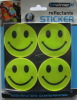 smile face shape reflective sticker for safety and for decorative