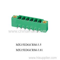 PCB Pluggable Terminal Blocks connectors with screw fixed 3.81mm 3.50mm female and male
