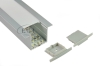 Deep recessed led profile for led strips for ceiling and wall lighting