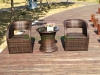 Rattan wicker table chair set patio rattan furniture sets