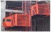 CE / ISO Certified Red Passenger Hoist Elevator 1000kg SS100 / 100 Cage Style