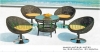 Rattan adjustable bar stools and bar table furniture sale