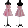 Gorgeous Pink A-line Knee length Chiffon Prom Dresses wholesale Taffeta cocktail dress