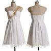 ALBIZIA High quality chiffon One-Shoulder A Line Knee length straight prom dress wholesale Short cocktail dress