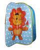 Customized Zipper Kids School Bag Can Swtich Cartoon Lions Elephant Microfiber