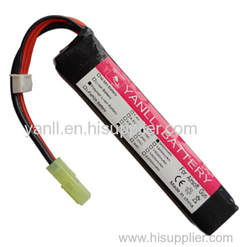 RC LiPo Airsoft Gun Battery Pack 11.1V 1200mAh with 19*20*100mm Size