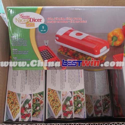 New Red Nicer Dicer Plus Dicing Slicing Grating Kitchen Cutting tool