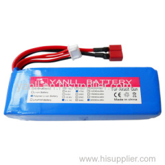 Airsoft Gun Battery Pack 11.1V 2500mAh 15C RC LiPo Battery Pack