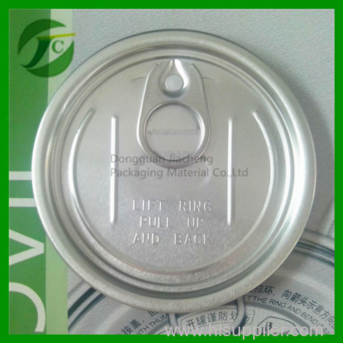 Embossed easy open lids for plastic can