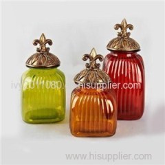 Colored Square Glass Mason Jars