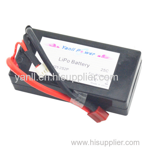 RC LiPo Car Battery Pack 2S2P 7.4V 3800mAh 20C RC LiPo Battery Pack