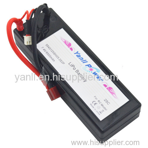 RC LiPo Car Battery Pack 2S2P 7.4V 6500mAh 25C RC Car Battery Pack