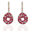 2015 Manli the most popular temperament sweet plating 18K Gold Crystal Earrings