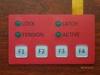 Custom made Red Plastic Membrane Switch Overlay 200HZ - 1500HZ