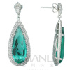 2015 Manli Fashion Temperament female bluish Pear-Shaped Crystal Earrings