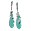 2015 Manli Fashion High Quality light green 925 sterling silver crystal Earrings