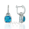 2015 Manli temperament sweet Hot selling female natural blue crystal Earrings