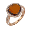 2015 Manli fashion High Quality natural orange plating 18K rose gold Diamond Ring
