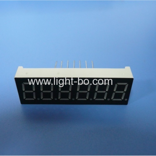 6 digit 0.36" super bright amber 7 segment led display common cathode for instrument panel