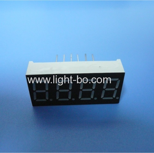 Super bright amber 9.2mm(0.36 ) 4 digit 7 segment led display common cathode for digital indicator