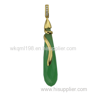 2015 Manli Best selling high quality natural green crystal Pendant