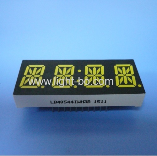 Custom ultra white common Anode 4 digit 0.54  14 segment LED display for instrument panel