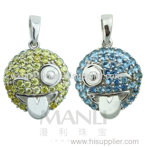 2015 Manli Hot selling the newest style Round-shaped Crystal Pendant