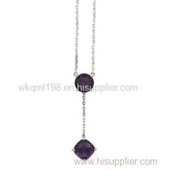 2015 Manli High quality temperament sweet Natural purple crystal pendant