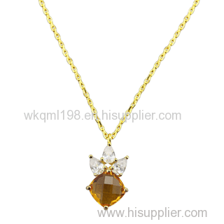 2015 Manli Best selling High quality Natural orange aestheticism crystal pendant