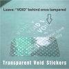 Custom Transparent Void Seal Stickers Custom Pattern Designs Printed Clear Void Seal Stickers