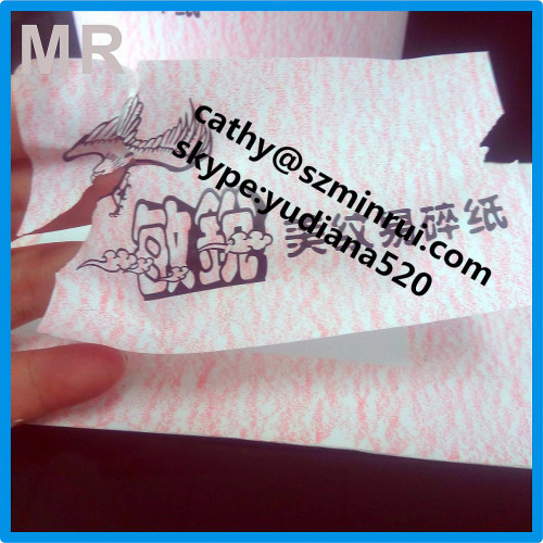 Minrui anti-counterfeiting anti-copied unique water wave tamper evident self adhesive one time use security label printi