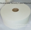 Custom Destructible Security Vinyl Label Paper Tamper Evident Adhesive Vinyl Roll Eggshell Sticker Paper Material