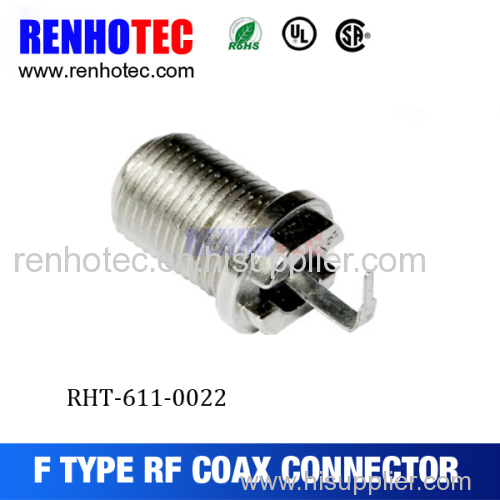 waterproof straight F female crimp connector RF type connector
